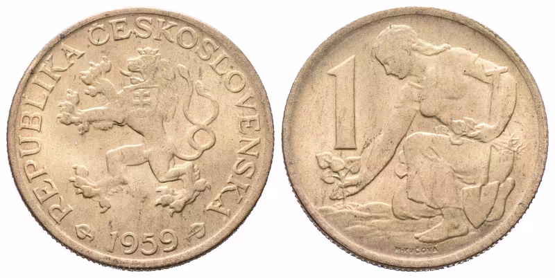 1 Koruna 1959