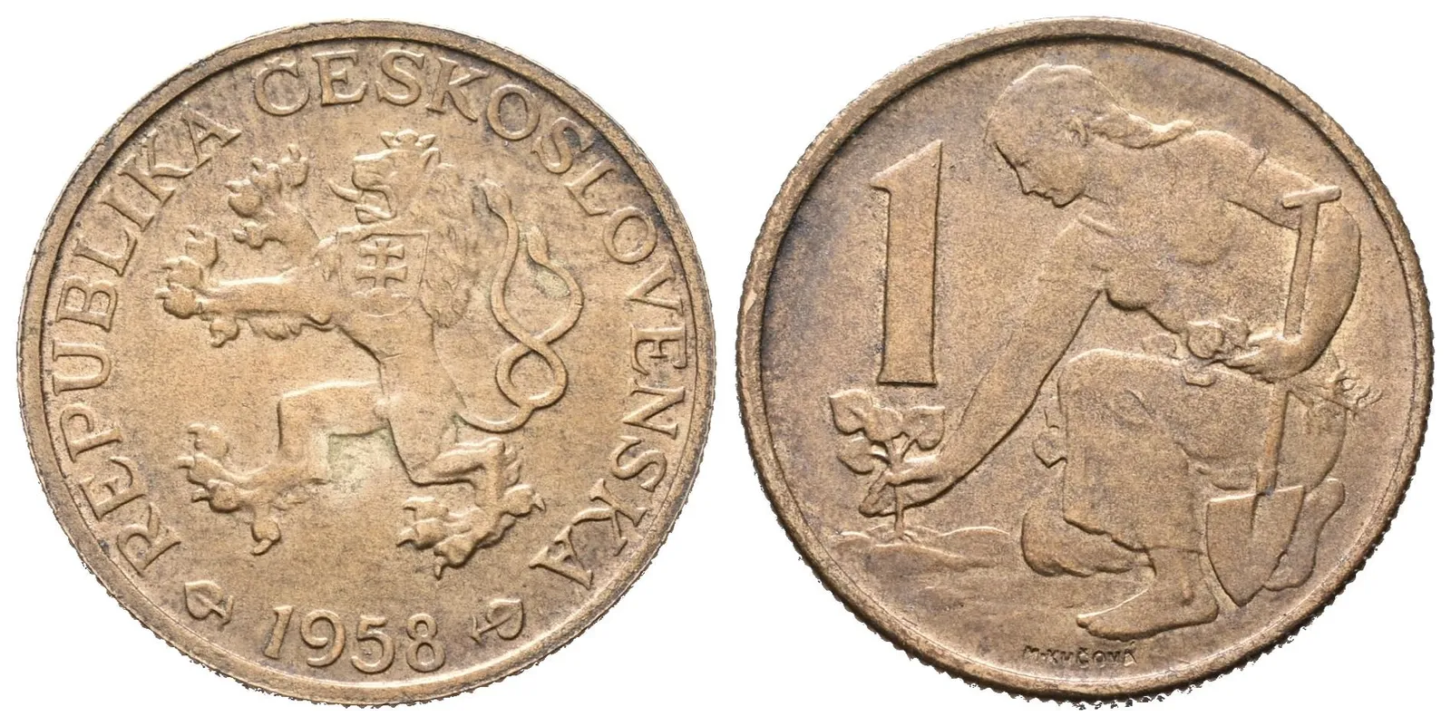 1 Koruna 1958