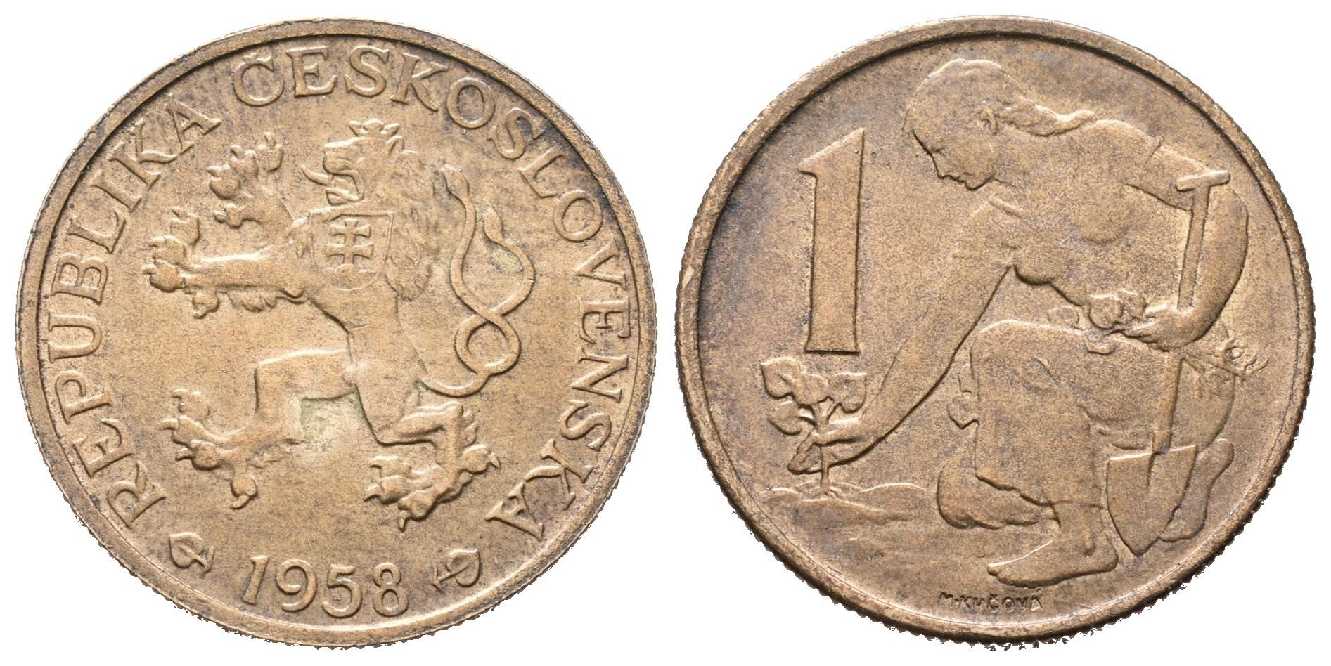 1 Koruna 1958
