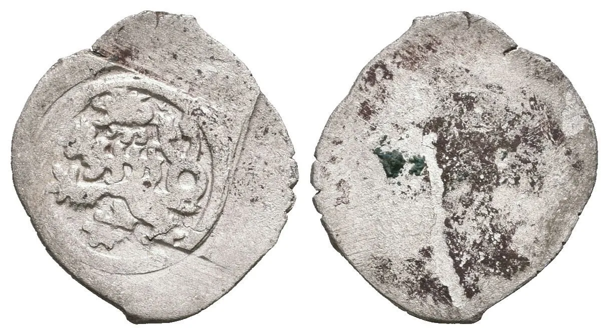 Peníz se čtyřrázem, blíže neurčeno, patina, vada střížku — 1