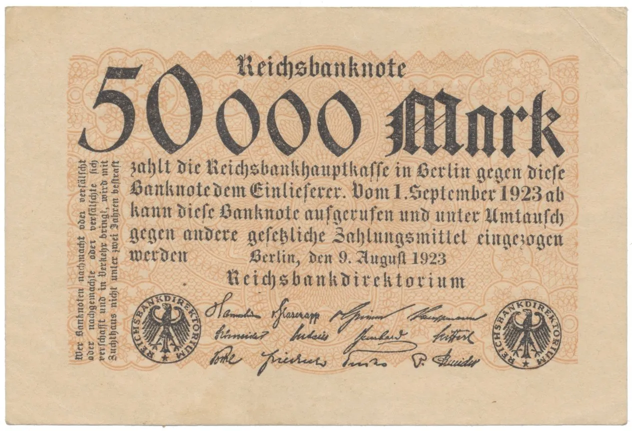 Německo, 50000 Mark 1923, Ro.98