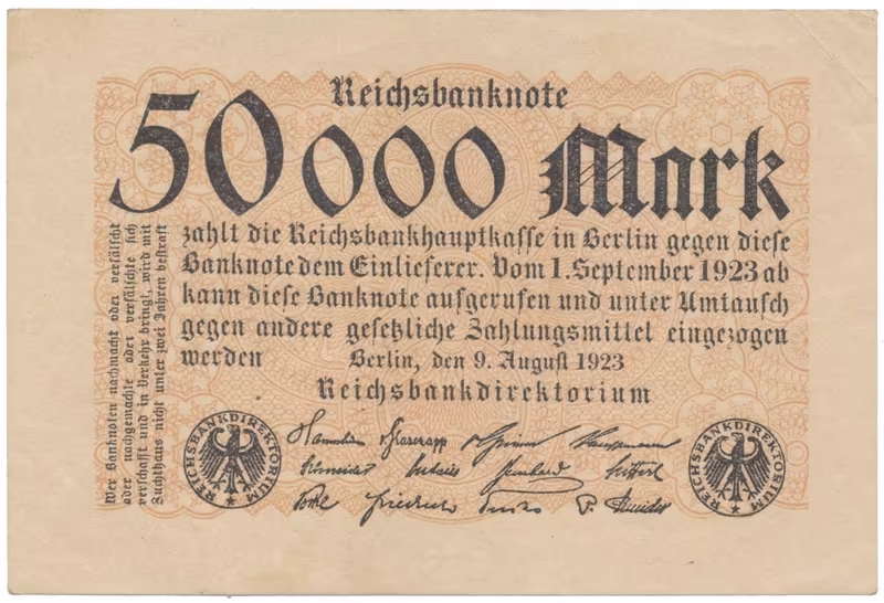 Německo, 50000 Mark 1923, Ro.98