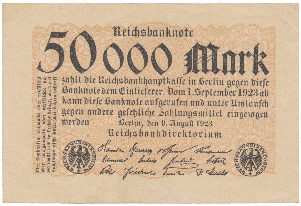 Německo, 50000 Mark 1923, Ro.98