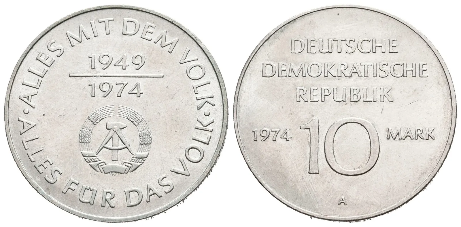 DDR, 10 Marka 1974 - Výroční