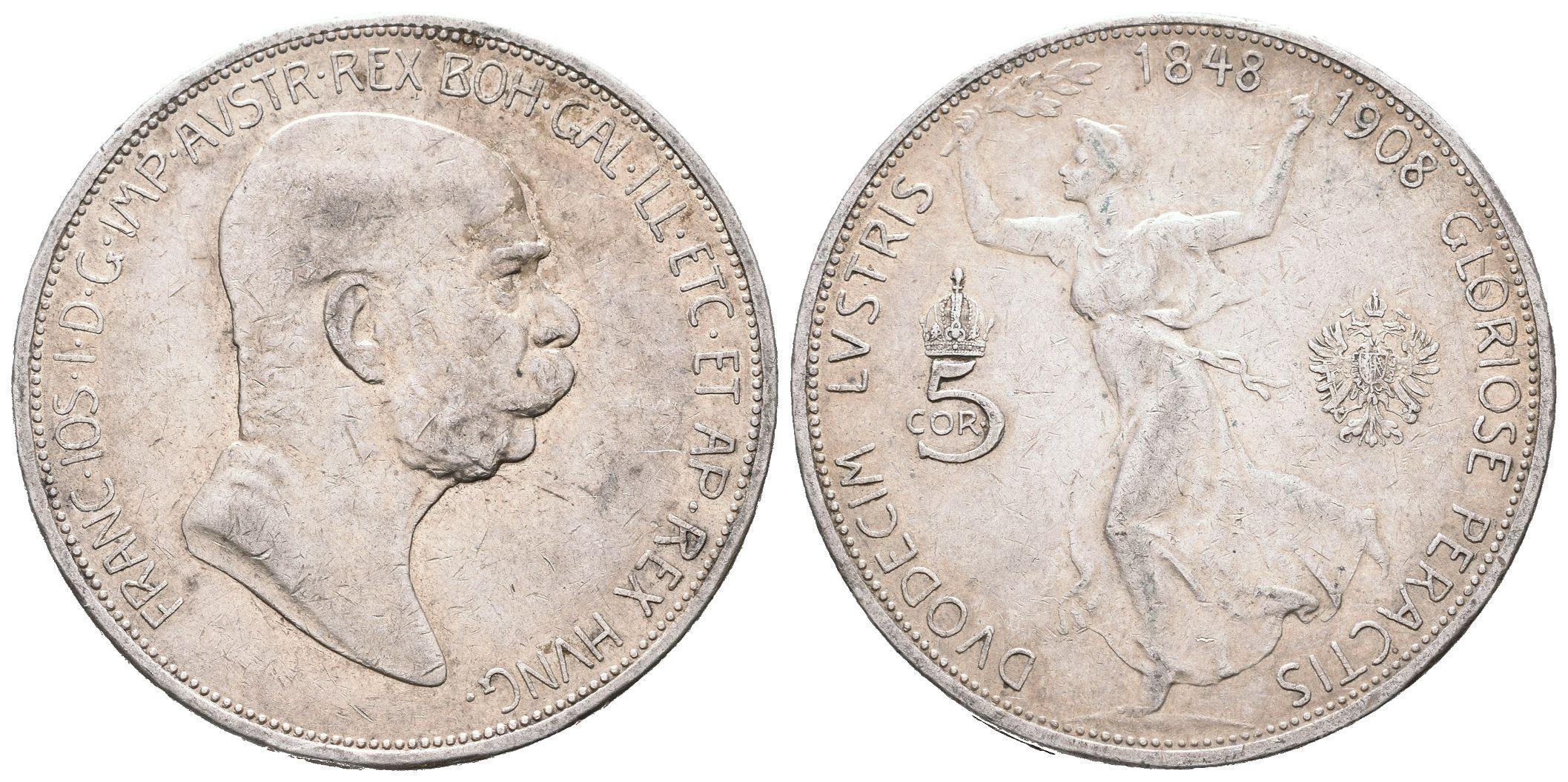 5 Koruna 1908 - jubilejní