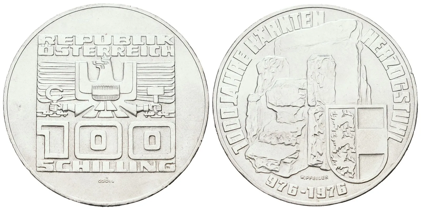 Rakousko, 100 Schilling 1976 - Korutany