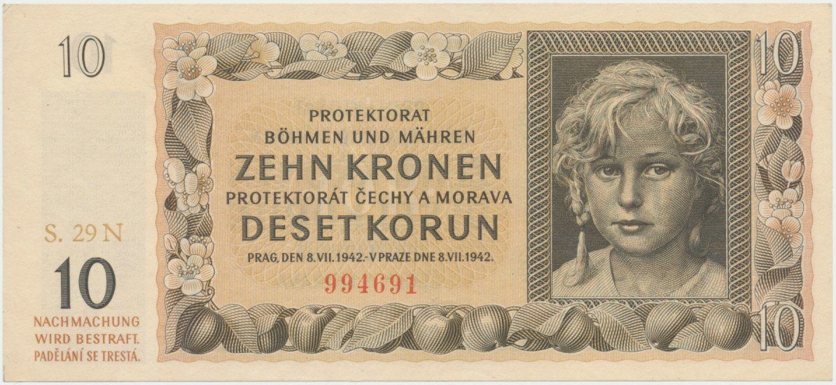 10 Koruna 1942, série N, Hej.37b1