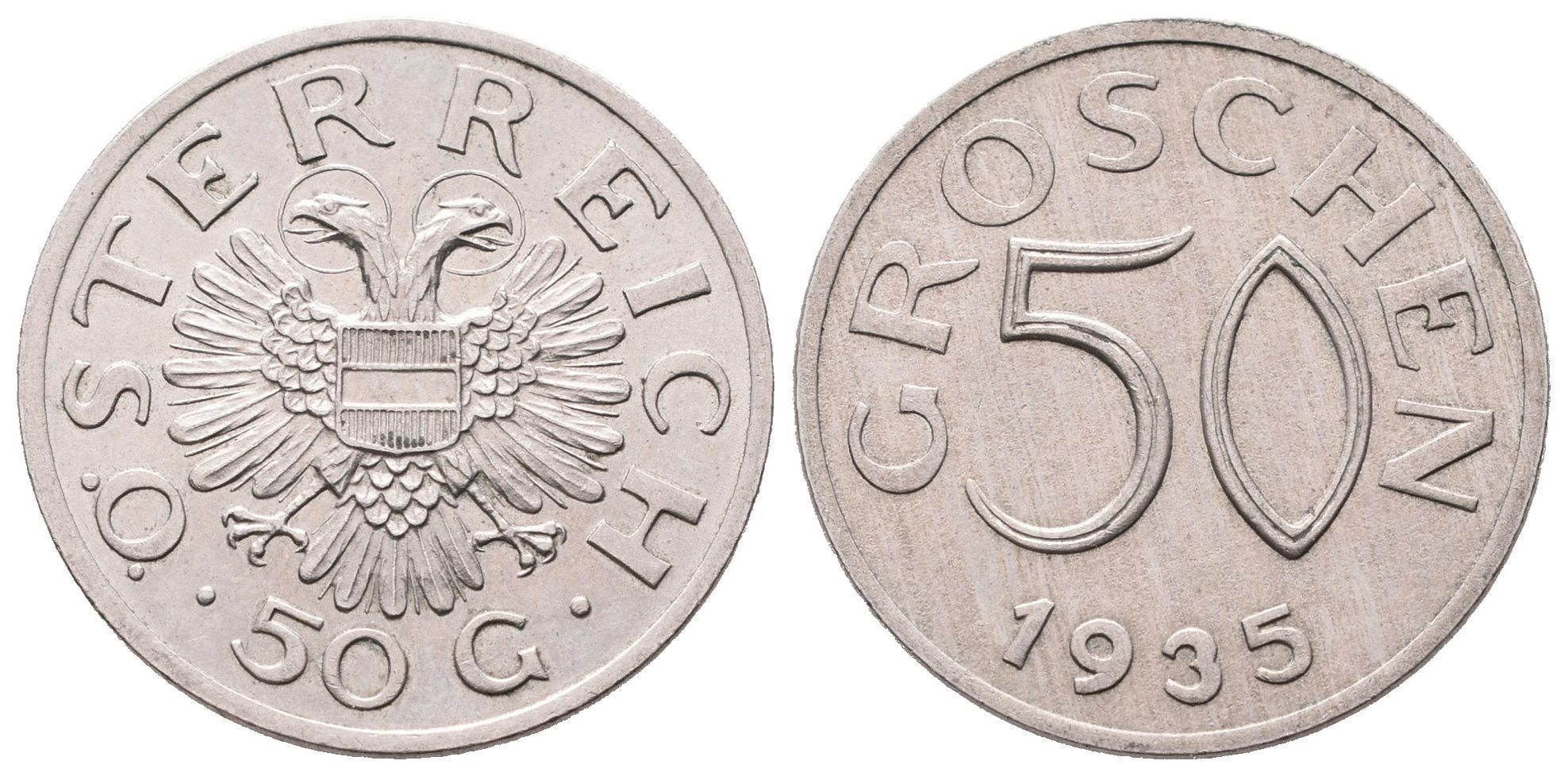 Rakousko, 50 Groschen 1935
