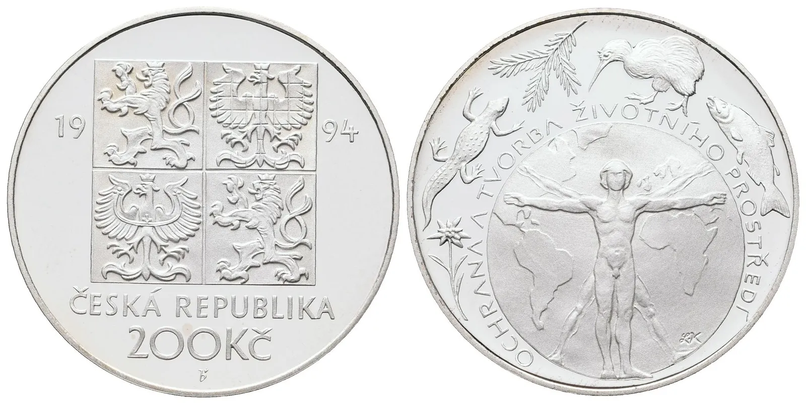 200 Kč 1994 - Životní prostředí, PROOF