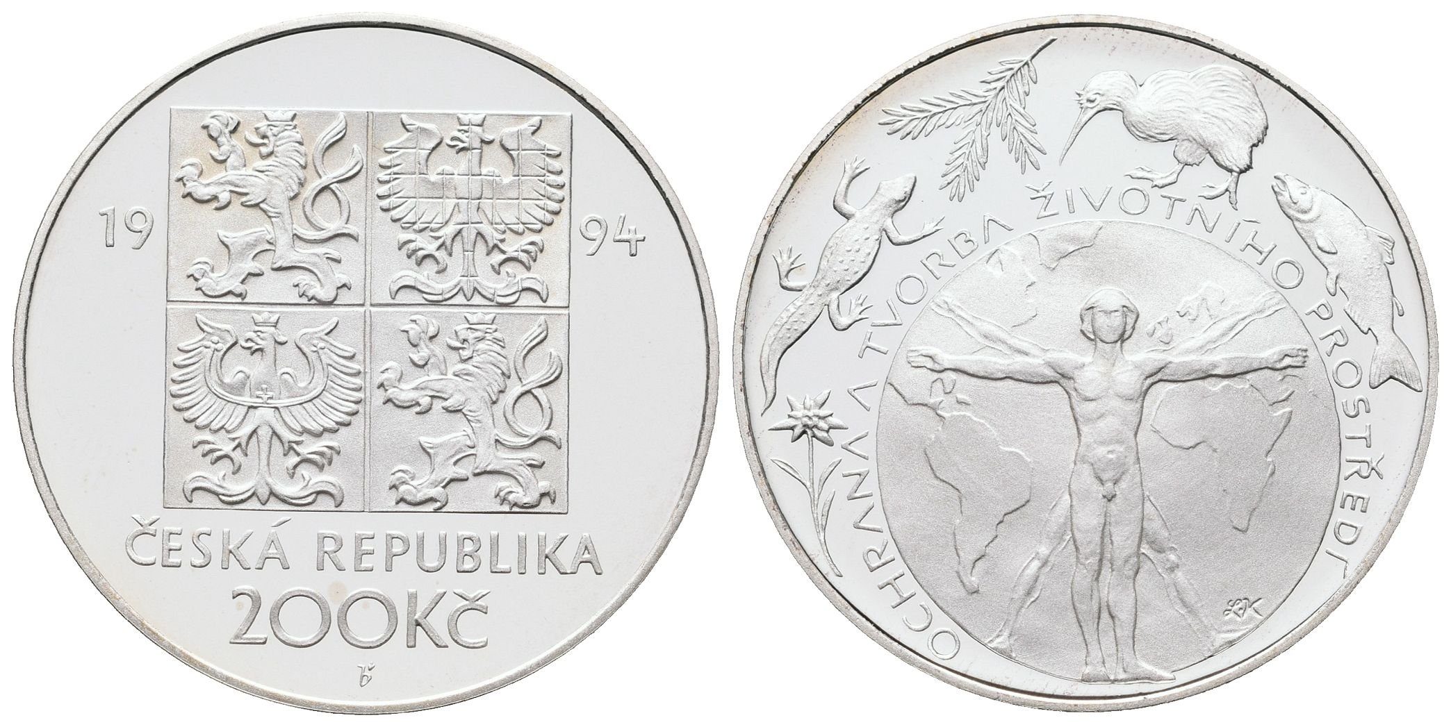 200 Kč 1994 - Životní prostředí, PROOF