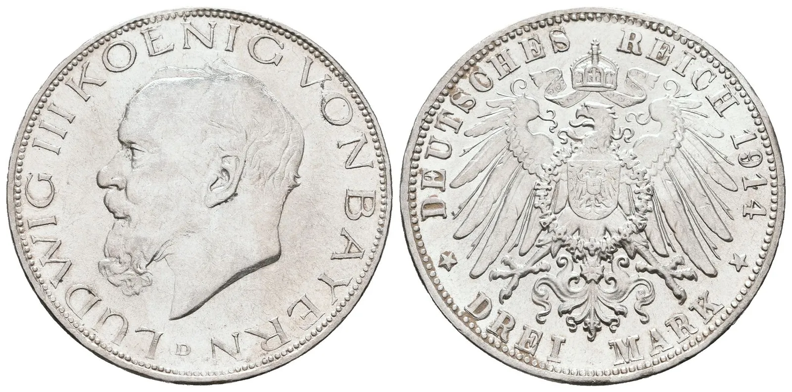 Bavorsko, 3 Marka 1914 D