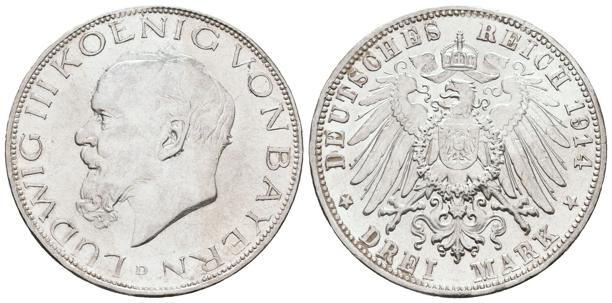 Bavorsko, 3 Marka 1914 D