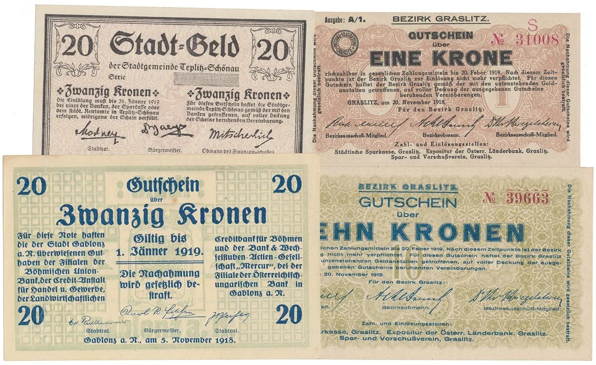 Nouzovky české od roku 1914 — 1