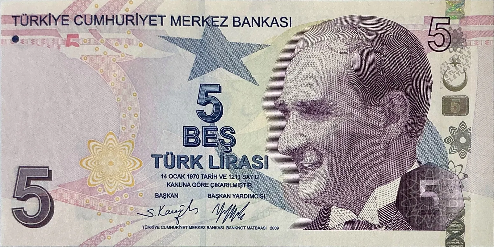 Turecko, 5 Lira 2009, P.222A