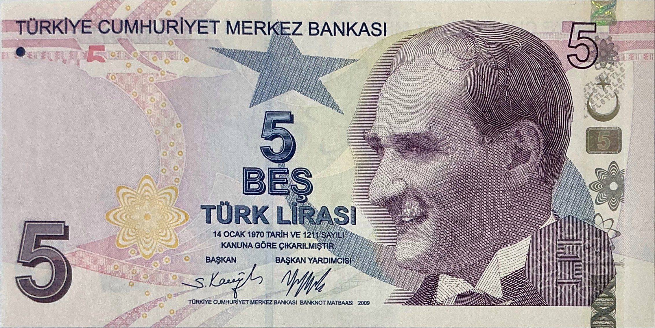 Turecko, 5 Lira 2009, P.222A
