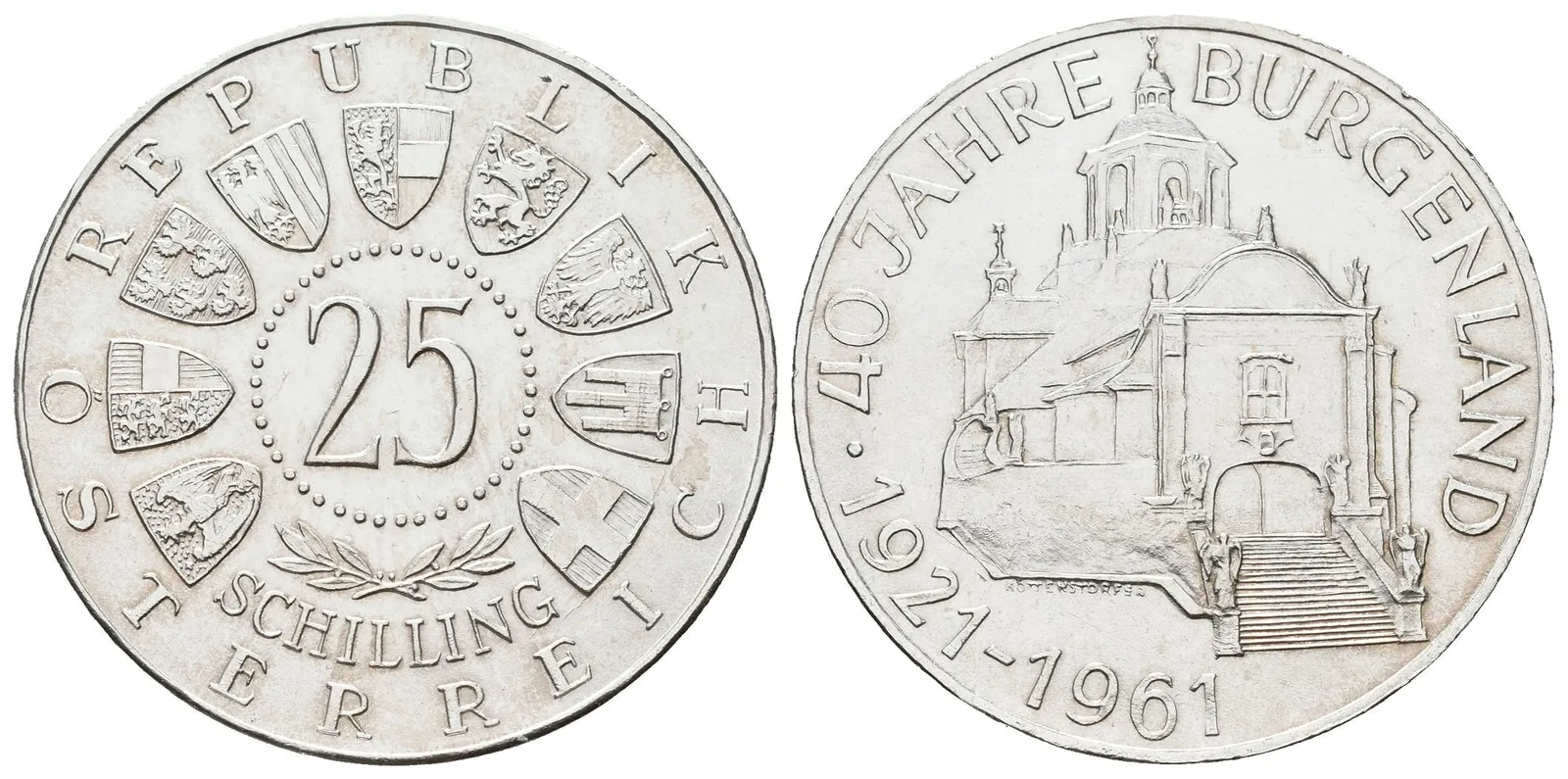 Rakousko, 25 Schilling 1961 - Burgenland