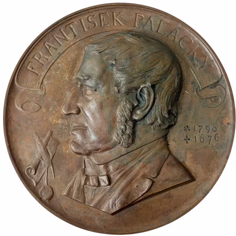 AE Plaketa 1895 - František Palacký. K národopisné výstavě Českoslovanské