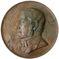 AE Plaketa 1895 - František Palacký. K národopisné výstavě Českoslovanské — 1