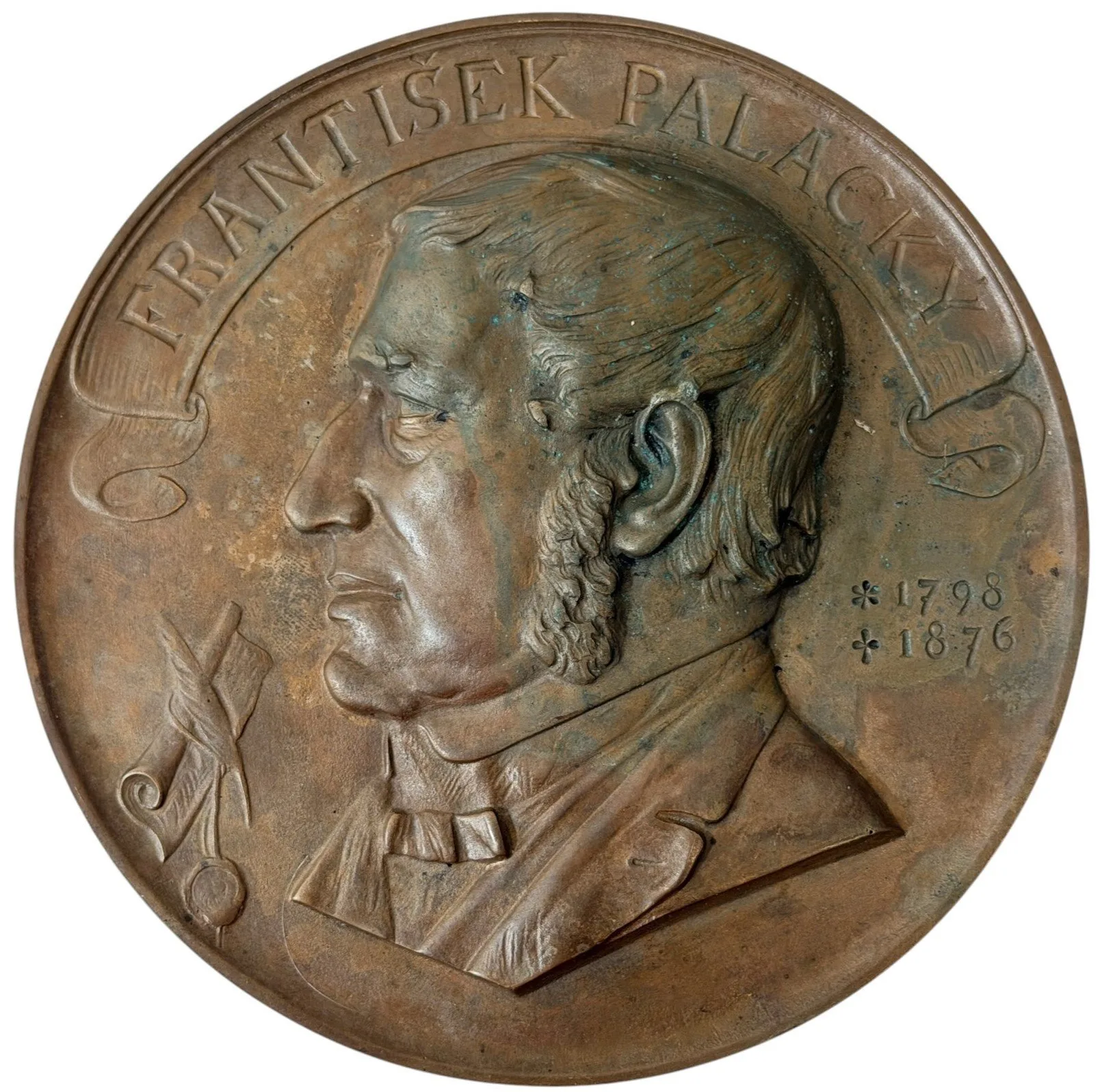 AE Plaketa 1895 - František Palacký. K národopisné výstavě Českoslovanské — 1