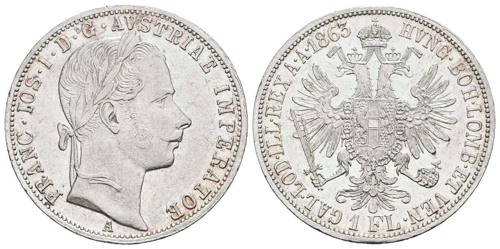 Zlatník 1863 A, velmi pěkná zachovalost, zbytky lesku, rysky — 1