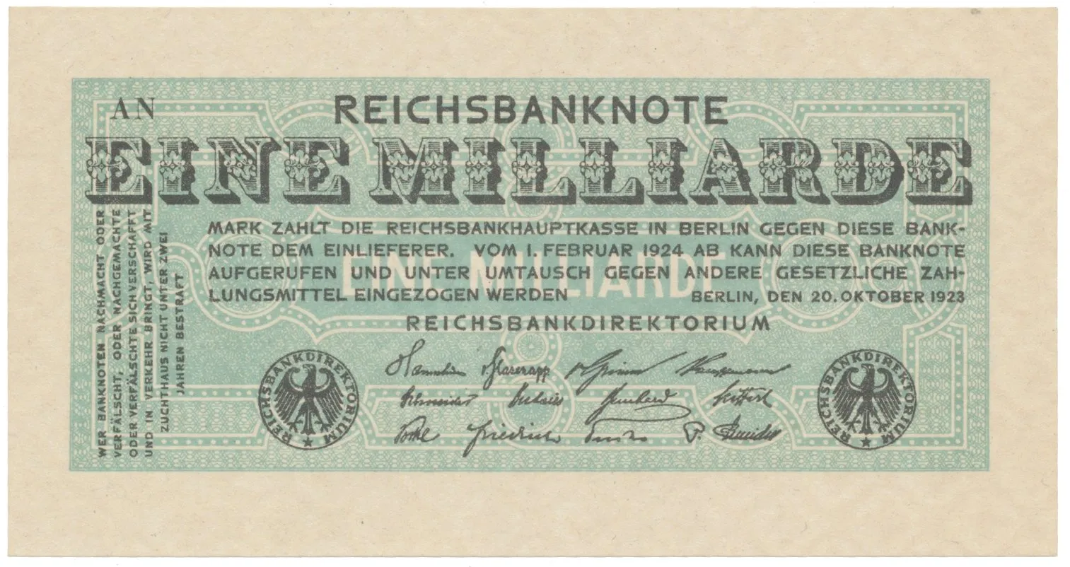 Německo, 1 Milliarde Mark 1923, Ro.119a