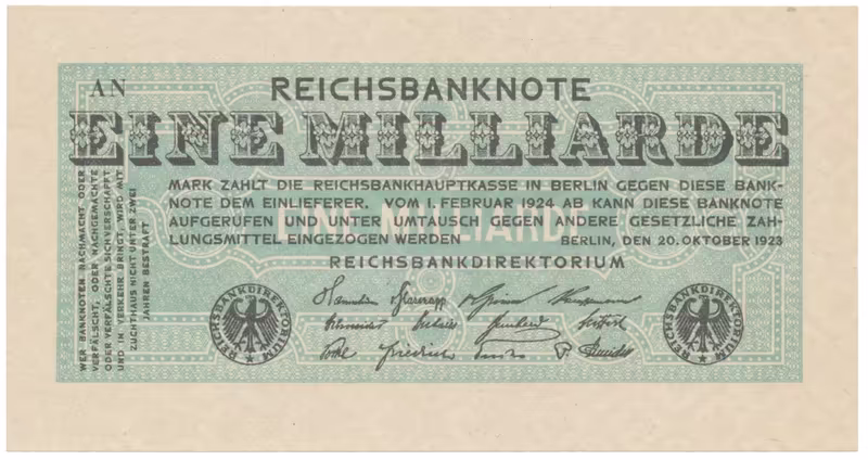 Německo, 1 Milliarde Mark 1923, Ro.119a