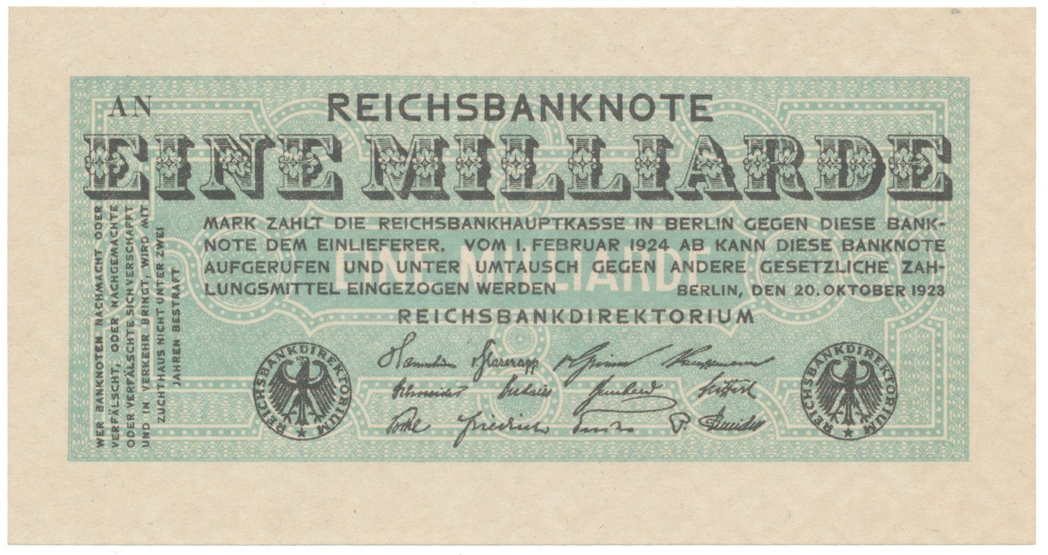 Německo, 1 Milliarde Mark 1923, Ro.119a