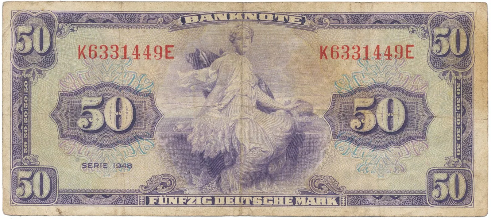 Německo - NSR, 50 DM 1948, Ros.242