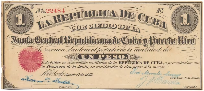 Kuba, 1 Peso 1869, P.61