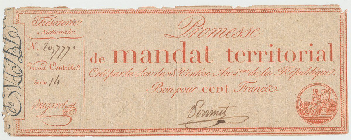 Francie, 100 Francs 1796, P.A84b
