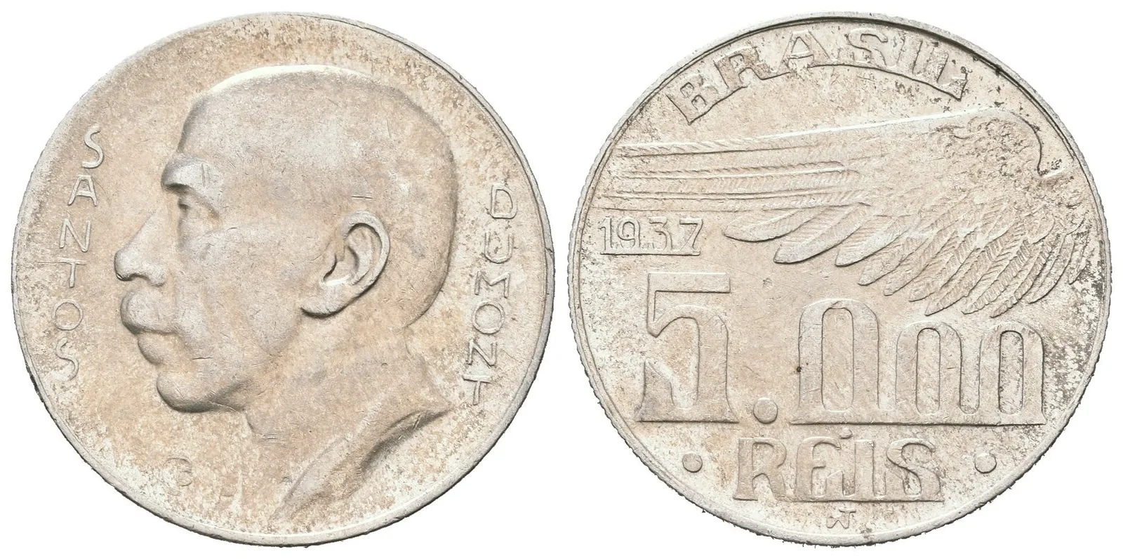 Brazílie, 5000 Reis 1937