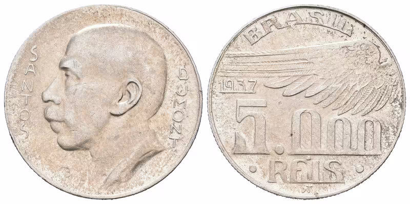 Brazílie, 5000 Reis 1937
