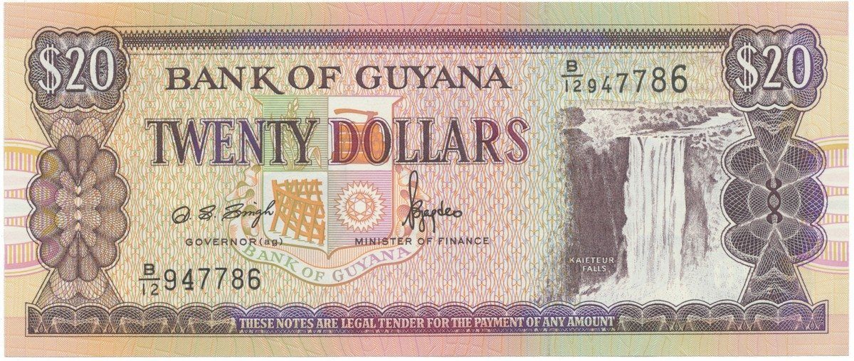 Guyana, 20 Dollars (1996), P.30
