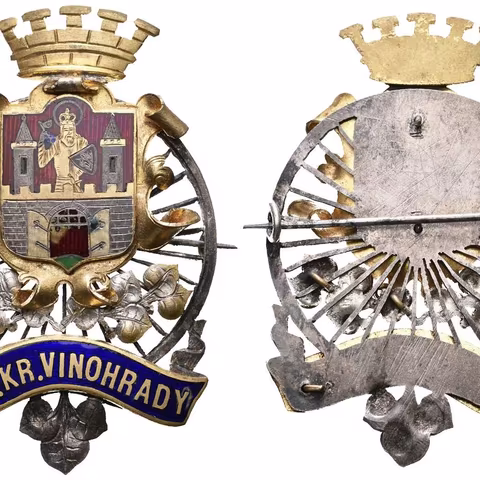 AE Odznak b.l. - Český klub velocipedistů Královské Vinohrady.