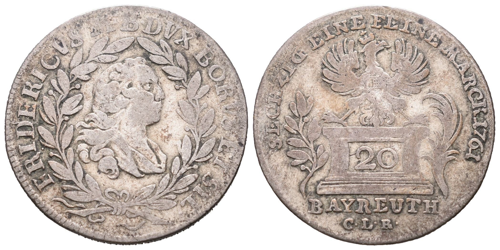 Braniborsko - Bayreuth, 20 Krejcar 1761