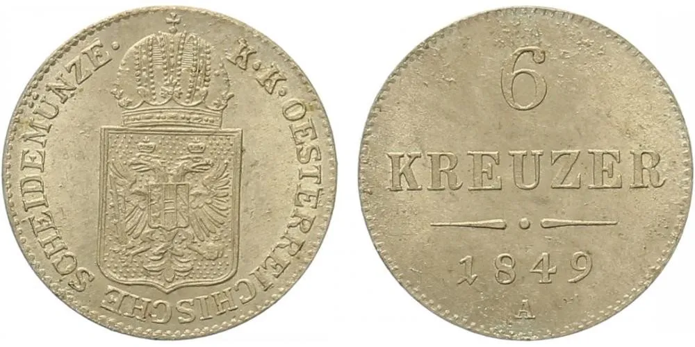 Konvenční měna, 1848 - 1857 — 1