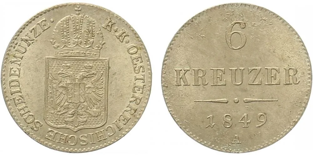 Konvenční měna, 1848 - 1857 — 1