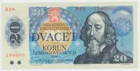 Československo, 20 Koruna 1988, série H, Hej.109aH
