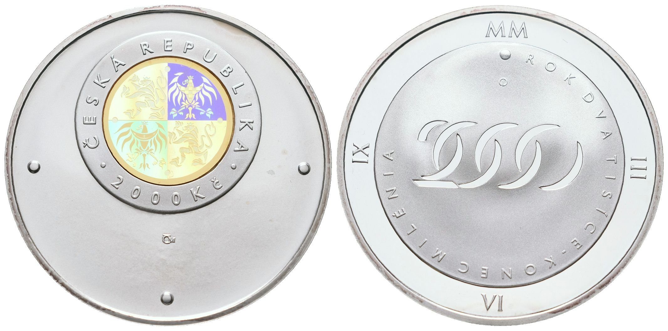 2000 Kč 2000 - Rok dva tisíce - konec milénia, PROOF
