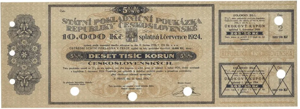 Státní pokladniční poukázky, 1919 - 1939 — 1