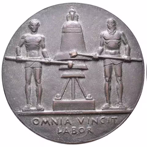 AE Medaile 1928 - Na památku dokončení výškové budovy Krochovy banky v Lipsku.
