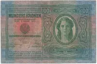 100 Koruna 1912 (1919), kolkovaná, Hej.5a - fotografie 2