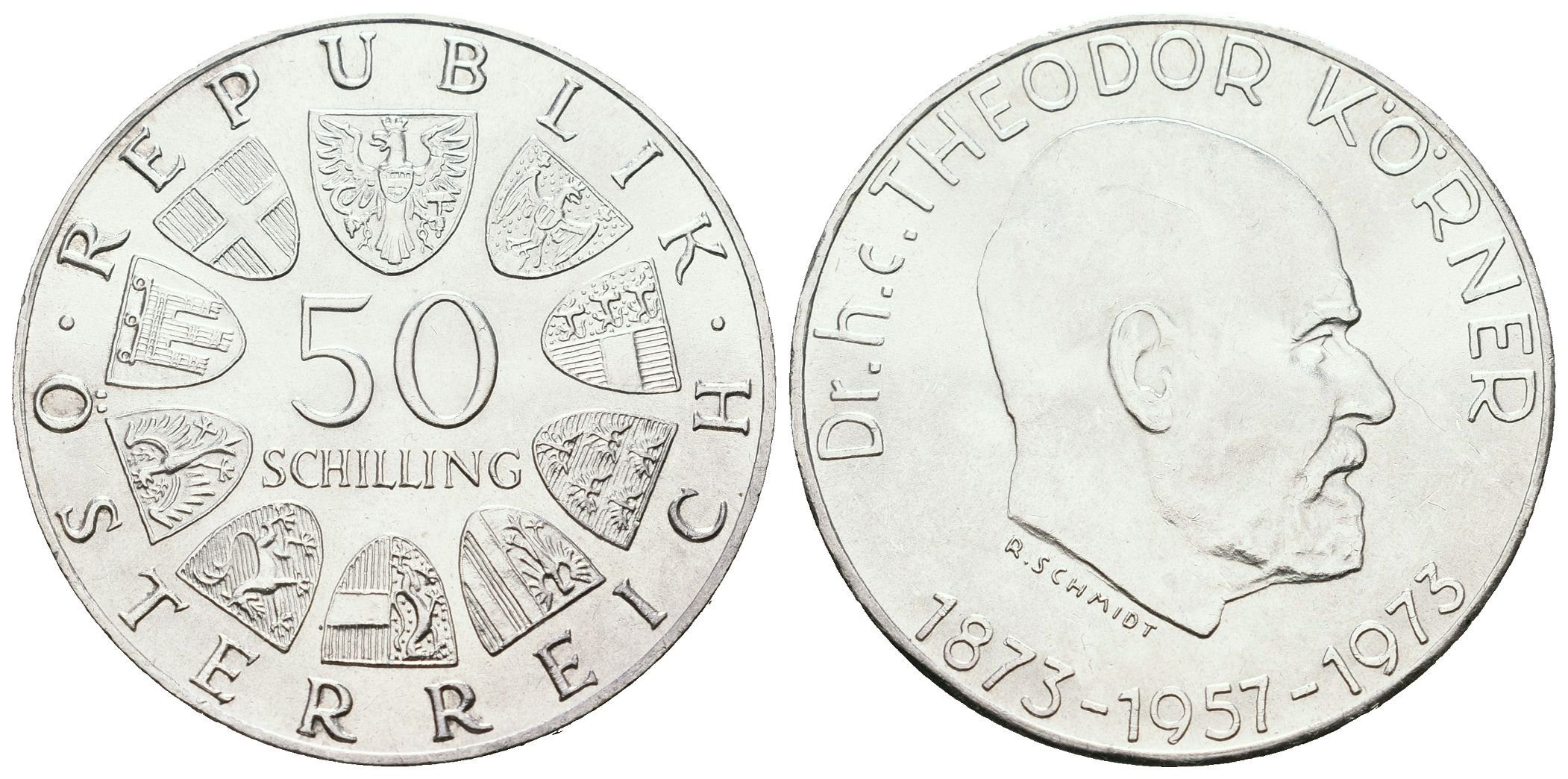 Rakousko, 50 Schilling 1973 - Theodor Körner