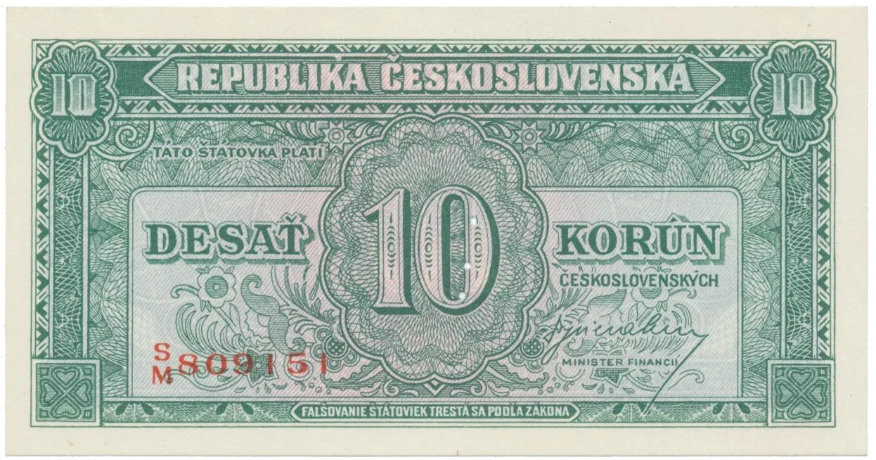 10 Koruna b.d. (1945), série SM, RM, Hej.71a1.S1
