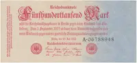 Německo, 500 000 Mark 1923, Ro.91a