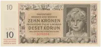 10 Koruna 1942, série A, SPECIMEN, Hej.37a.S1