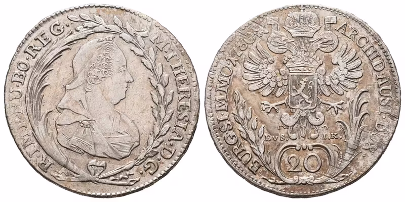 Marie Terezie, 20 Krejcar 1780, Praha