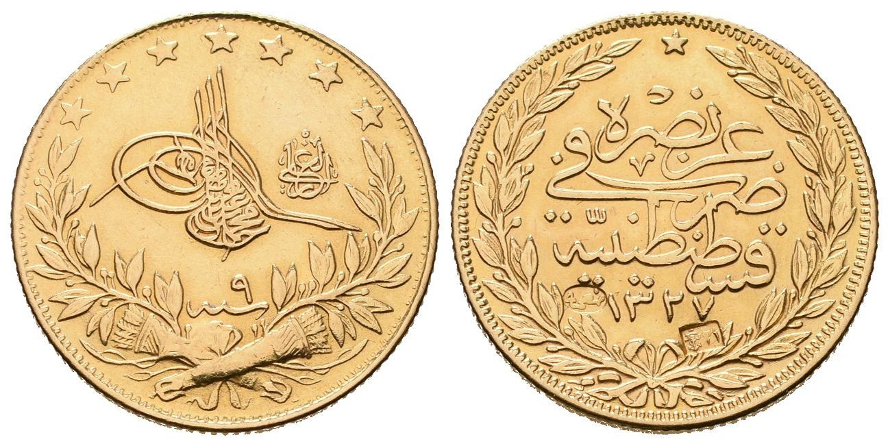 Turecko, 100 Kurush 1327, rok 9 (1917)