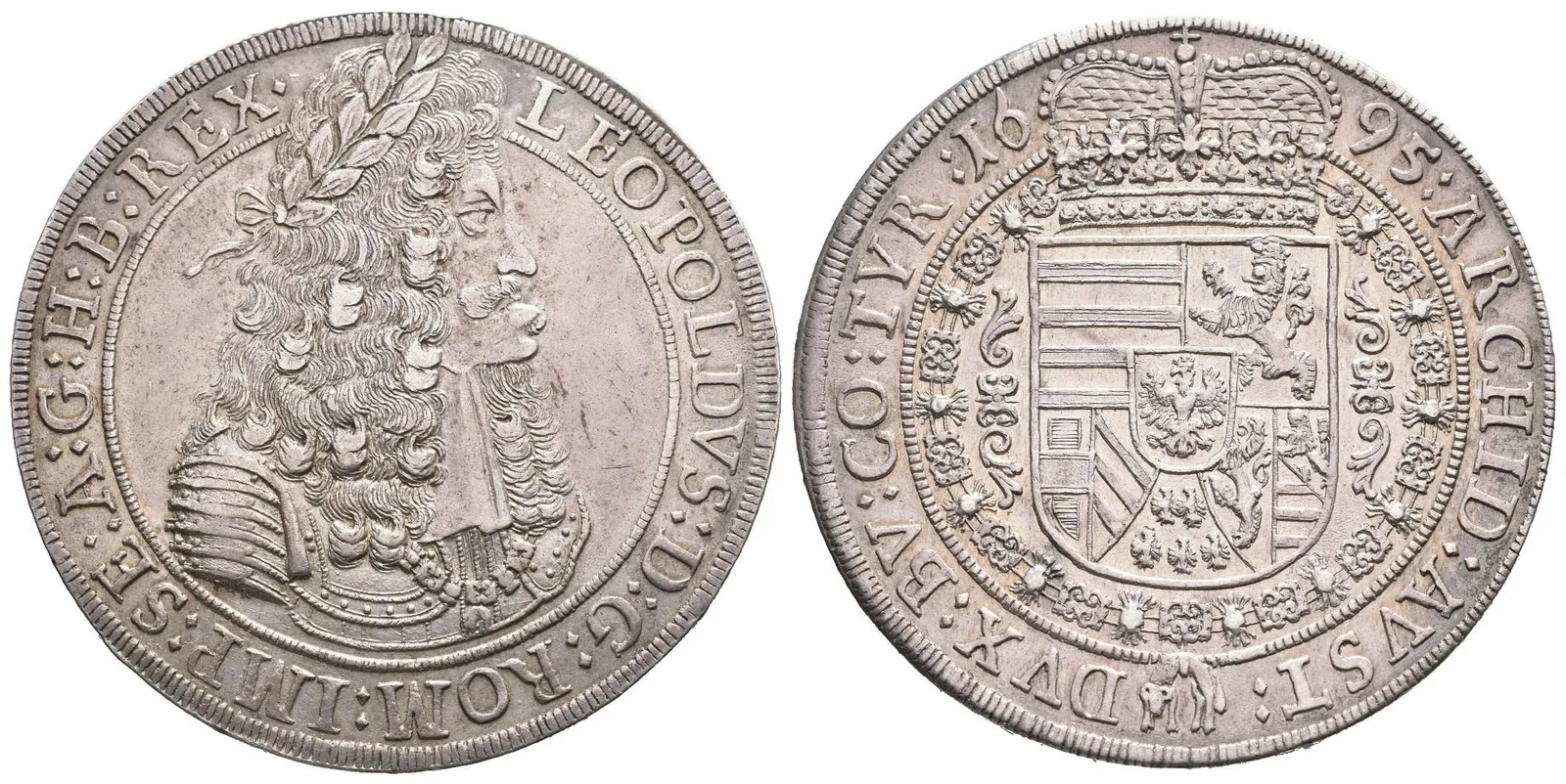 Tolar 1695, Hall, Dav.3245, KM.644.4, krásná zachovalost a patina, — 1