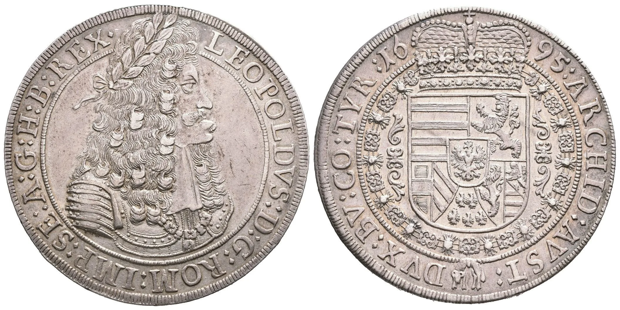 Tolar 1695, Hall, Dav.3245, KM.644.4, krásná zachovalost a patina, — 1